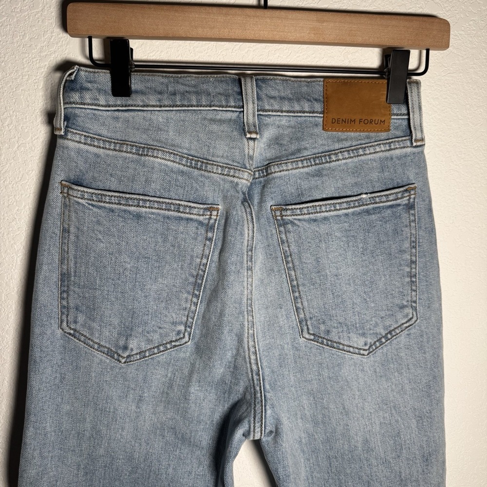 Denim Forum Arlo Jeans | High Rise Straight‎ Light Wash Button Fly | Womens 26 - Picture 7 of 12